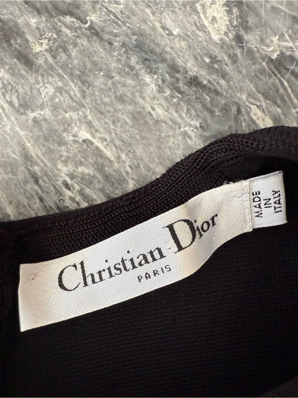 Christian Dior Black and Cream Wave Knit Top - Picture 3 of 3